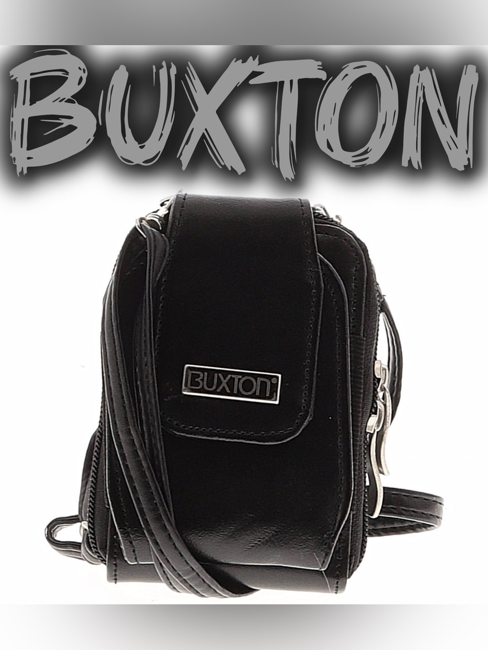 Buxton Black Compact Convertible Crossbody Bag